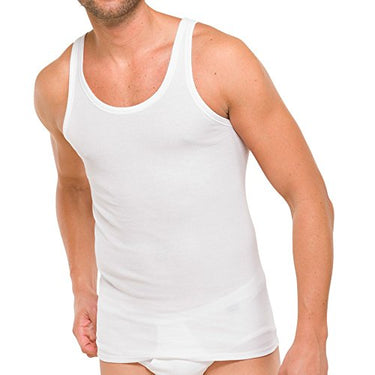 Schiesser Herren 2 Pack Ohne Arm - Essential Feinripp Unterhemd, Weiss_205144, 3XL EU im Sale